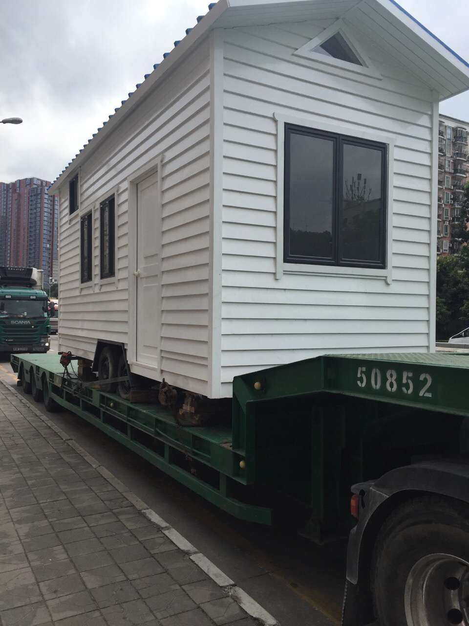 江門到香港物流專線，江門到香港移動房車運輸案例