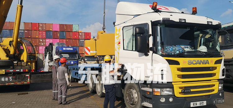 深圳東勝物流優勢線路：廣州到香港物流專線，廣州到香港中港平板車運輸圖