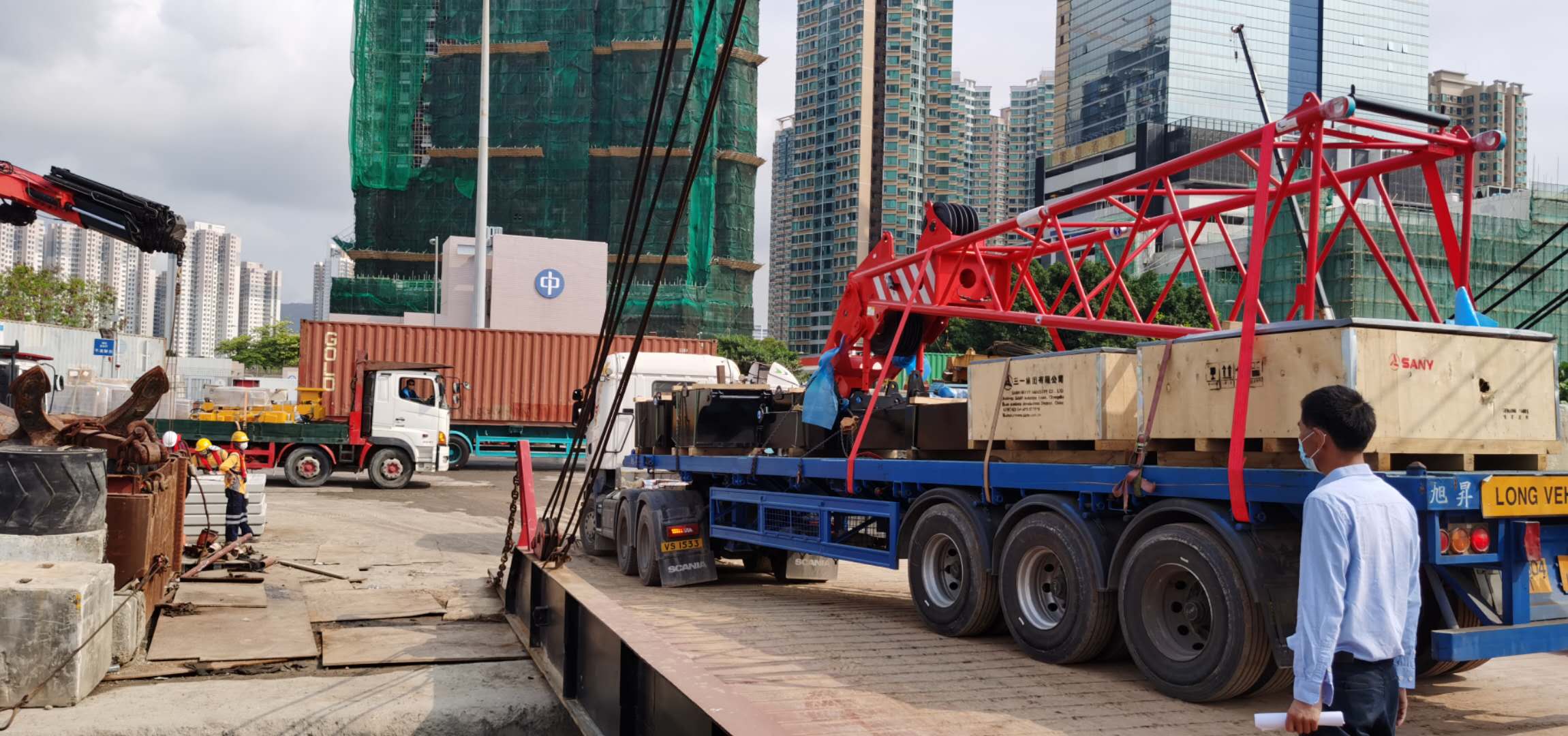 臺州到香港物流專線，臺州到香港貨運公司，3天到達！深圳東勝物流中港平板車運輸圖